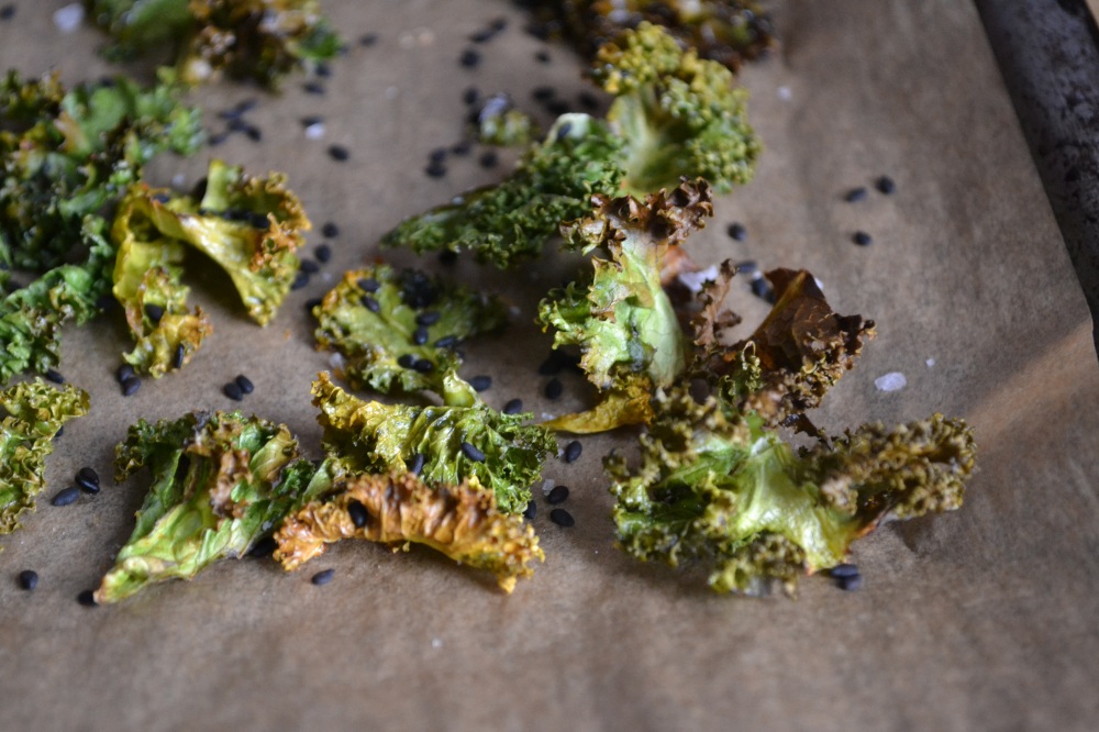 Spicy kale chips
